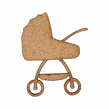 Заготовка деревянная Коляска детская 56*70*3 мм, Ч11