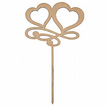 Заготовка из фанеры Топер "Два сердца" 9*12 см, 100801 ArtBober