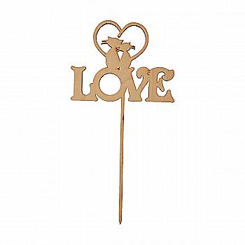 Заготовка из фанеры Топер "LOVE" 8,9*11,7 см, 100809 ArtBober