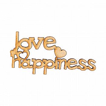 Заготовка деревянная love V happiness, 9*4 см, МС137