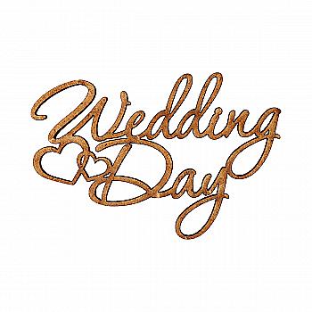 Заготівка дерев’яна Wedding Day, 8,5*6 см, Ч262