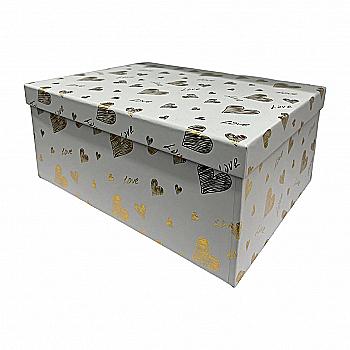 Подарункова коробка прямокутна, біла "Love", 31*23*13,5 см, 1110247807