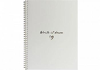 Блокнот А5, пласт. обкл., бічна спіраль, 60 арк., клітинка, перламутровий, O69165