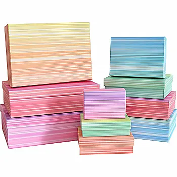 Подарочная коробка прямоугольная, "Радужная пастель", 37*27*11 cм, 19102829210