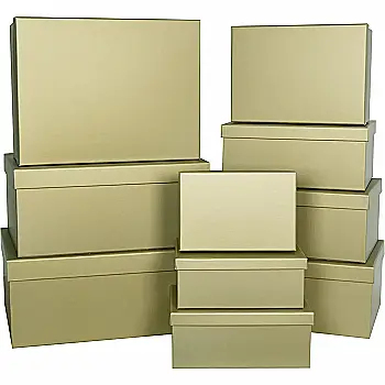 Подарочная коробка прямоугольная, бежевая, 23*16,5*9,5 см, 1110269033