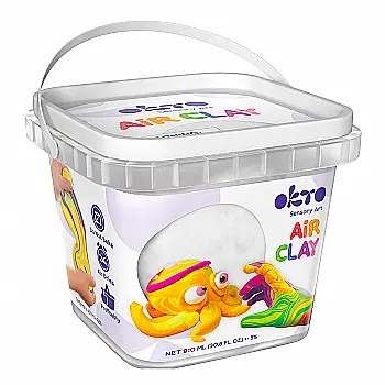 Воздушная глина School supplies 910 мл, белая, ТМ ОКТО, 20012