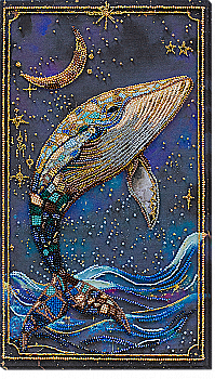 Набор для вышивки бисером на натуральном художественном холсте "Властелин глубин", AB-942