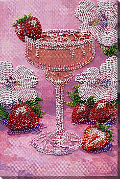 Набор для вышивки бисером на натуральном художественном холсте "Эйфория фруктовая", AB-972