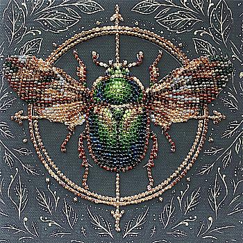 Набор-мини для вышивания бисером на натуральном художественном холсте "Алхимия природы", AM-266