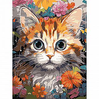 Картина по номерам 30*40 см "Рыжий котенок", SS-1290 ТМ "Strateg"