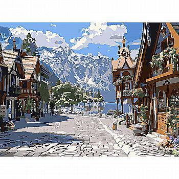 Картина по номерам 30*40 см "Тихая улочка", SS-1249 ТМ "Strateg"