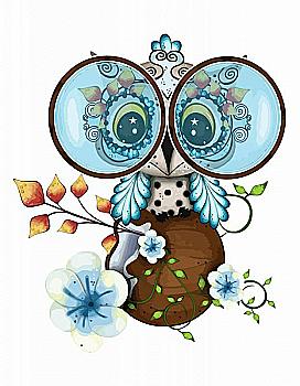Outlet Набор, картина по номерам "Cute Owl" 35*45 см, Rosa Start/1007729