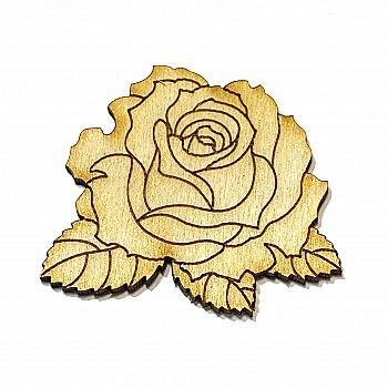 Заготовка деревянная Цветы, в ассортименте 109