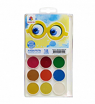 Акварель "Творчество" 18 цв., б/кисточки, 400104 Гамма-Н