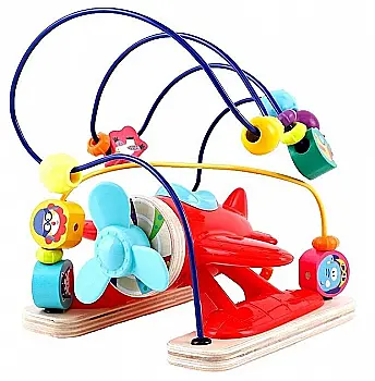 Розвиваюча іграшка для дітей «Лабіринт. Літак », натуральне дерево, ТМ "Top Bright", 120433