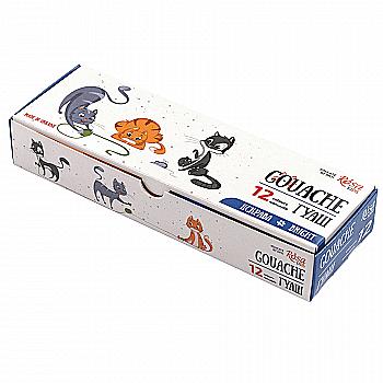 Outlet40 Набір гуашевих фарб "Cats" 12*10 мл, ROSA Kids KVI/1017437