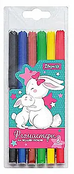 Outlet75 Outlet Фломастери 6 кол. "Bunny", 650453/861793/1012548