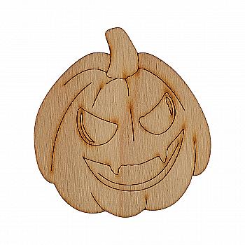 Заготівка з фанери Розмальовка Хелловін "Гарбуз-7" 7*6,7 см, 001261 ArtBober