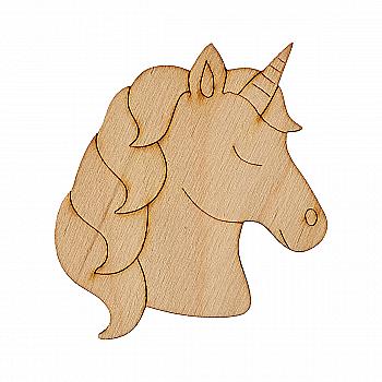 Заготовка из фанеры Раскраска "Голова единорога 2" 7*6,2 см, 100017 ArtBober