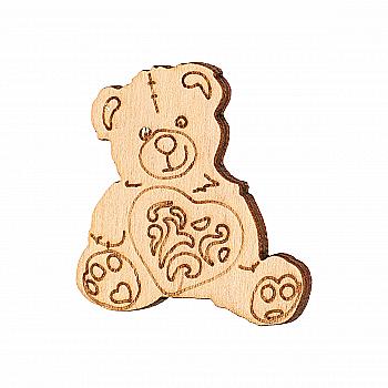 Прищепка декоративная "Мишка с сердцем", 000745 ArtBober