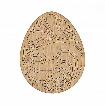 Заготівка з фанери Розмальовка "Крашанка візерунком" 6,5*5,2 см, 100103 ArtBober