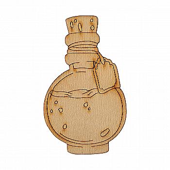 Заготовка из фанеры Раскраска Хэллоуин "Бутылка-1" 8,5*5,1 см, 001271 ArtBober