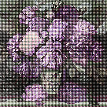 Набір з алмазною мозаїкою "Мелодія пелюсткових барв" 40*40 см, AMO20038 ТМ "Ідейка"