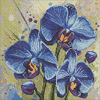 Набір з алмазною мозаїкою "Ніжна орхідея" 40*40 см, AMO20275 ТМ "Ідейка"