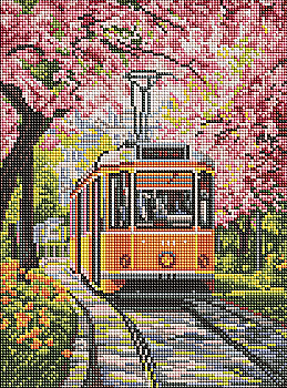 Набор с алмазной мозаикой "Цветущая дорога" 30*40 см, AMO8206 ТМ "Идейка"