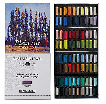 Набір сухої пастелі "Sennelier" Plein Air (Пленер), 80 кольорів, 1/2, картон, N132235