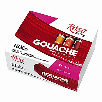 Набір гуашевих фарб, 18*20 мл, ROSA Gallery