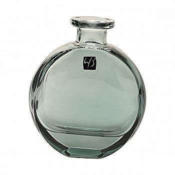 Ваза "Classic Art Bottle-Round", прозрачно-зеленая, h 11 см