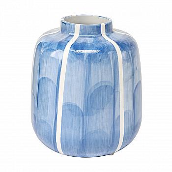 Ваза "Saori", бело-голубая, h 19 см