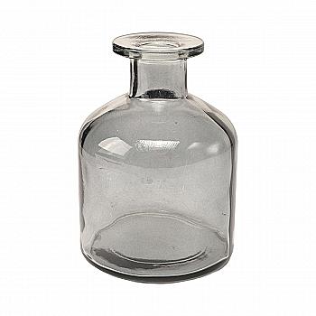 Ваза стеклянная серая h 11 см