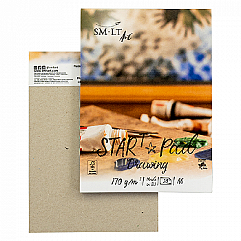 Склейка для рисунку STAR T, А6 (10,5*14,8 см), 170 г/м2, 20 арк., Smiltainis
