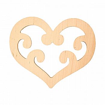 Заготовка деревянная "Сердце", 0083