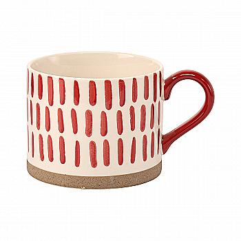 Чашка "Arte Semplice", бело-красная, 450 мл