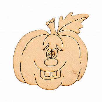 Заготовка магнита деревянная "Тыквочка 5", HN014