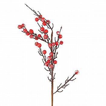 Декоративная ветвь из красных ягод 57,5 ​​см, 128-104