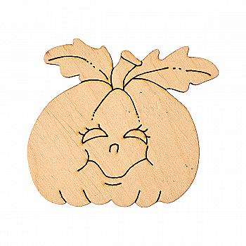 Заготовка магнита деревянная "Тыквочка 4", HN013