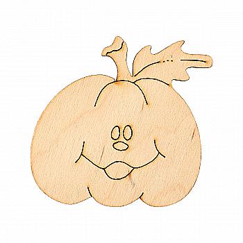 Заготовка магнита деревянная "Тыквочка 6", HN015