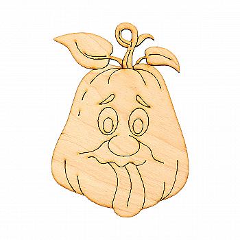 Заготовка магнита деревянная "Тыквочка 7", HN016