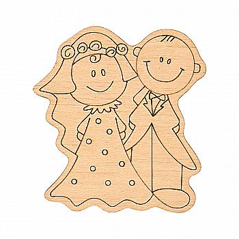 Заготовка деревянная Свадебная пара №4, 2-038