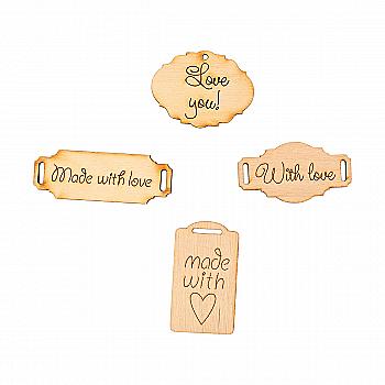 Заготівка дерев’яна Бірка велика, в асортименті, 807