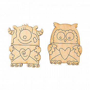 Заготівка дерев’яна Любовні листи 63*53 мм, в асортименті, 513