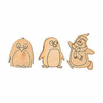 Заготівка дерев’яна Новорічна іграшка Пінгвін, в асортименті 210
