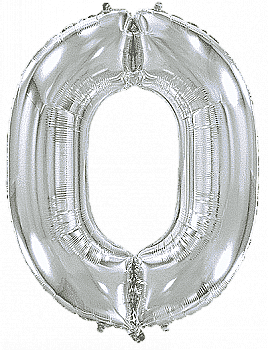 Кулька Ф ЦИФРА 0 Срибляста Slim 40", 3207-3696