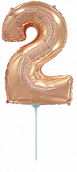 Кулька Ф ЦИФРА 2 14" рожеве золото ПАК, 3206-0582