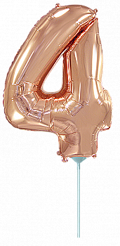 Кулька Ф ЦИФРА 4 14" рожеве золото ПАК, 3206-0584