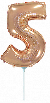 Кулька Ф ЦИФРА 5 14" рожеве золото ПАК, 3206-0585